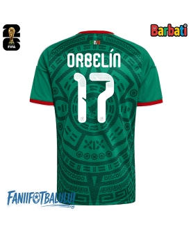 Mexic Orbelin Pineda #17 Tricou Fotbal Replică Mondial 2026 Barbati Acasa